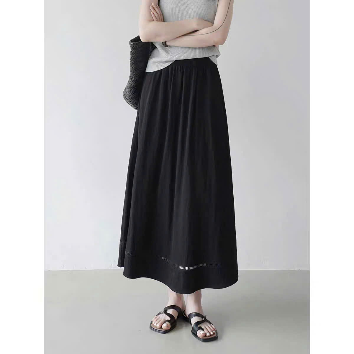 Chân Váy Phối Ren Gip