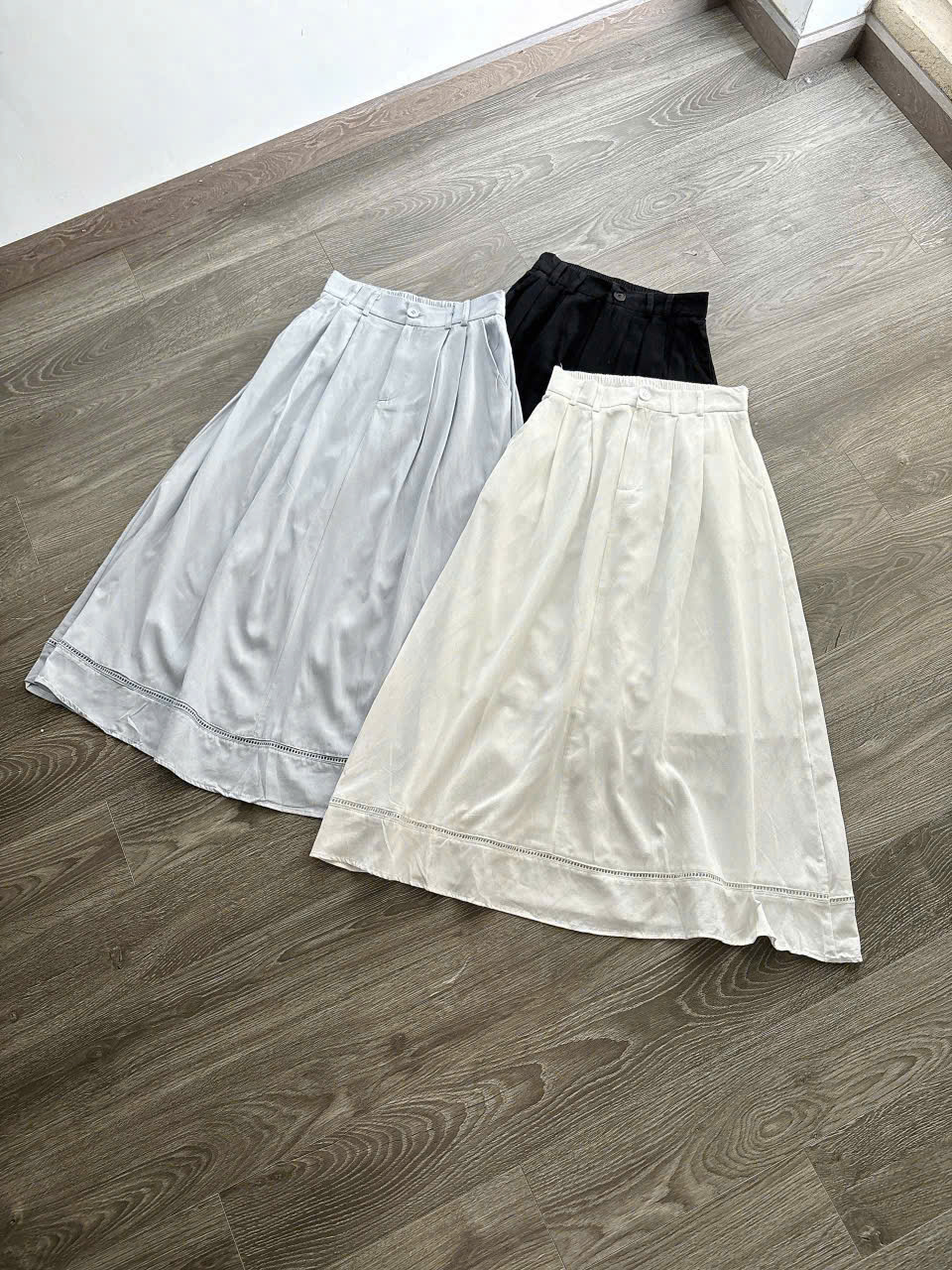 Chân Váy Phối Ren Gip