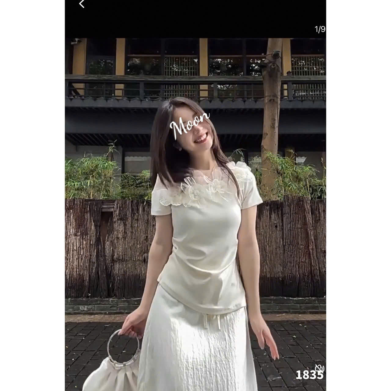 Sét Áo Đính Hoa và Chân Váy