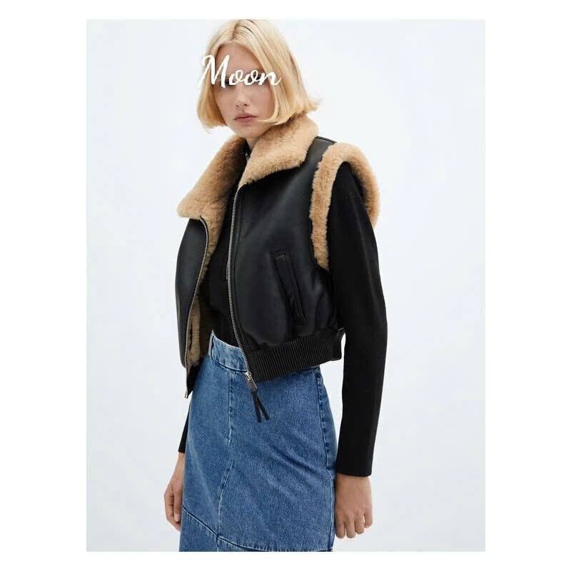 Áo Khoác Gile Lót Lông Mango