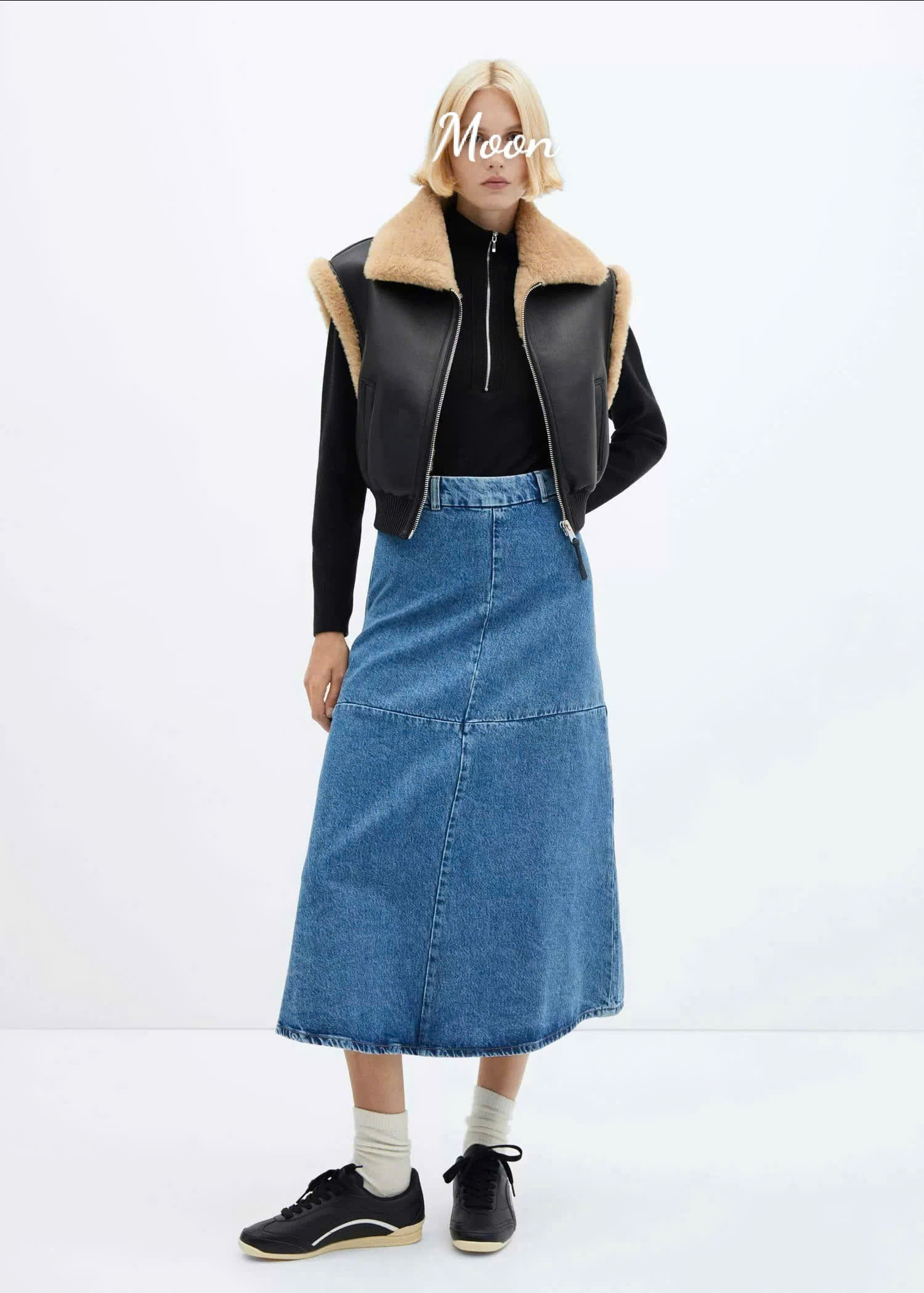 Áo Khoác Gile Lót Lông Mango