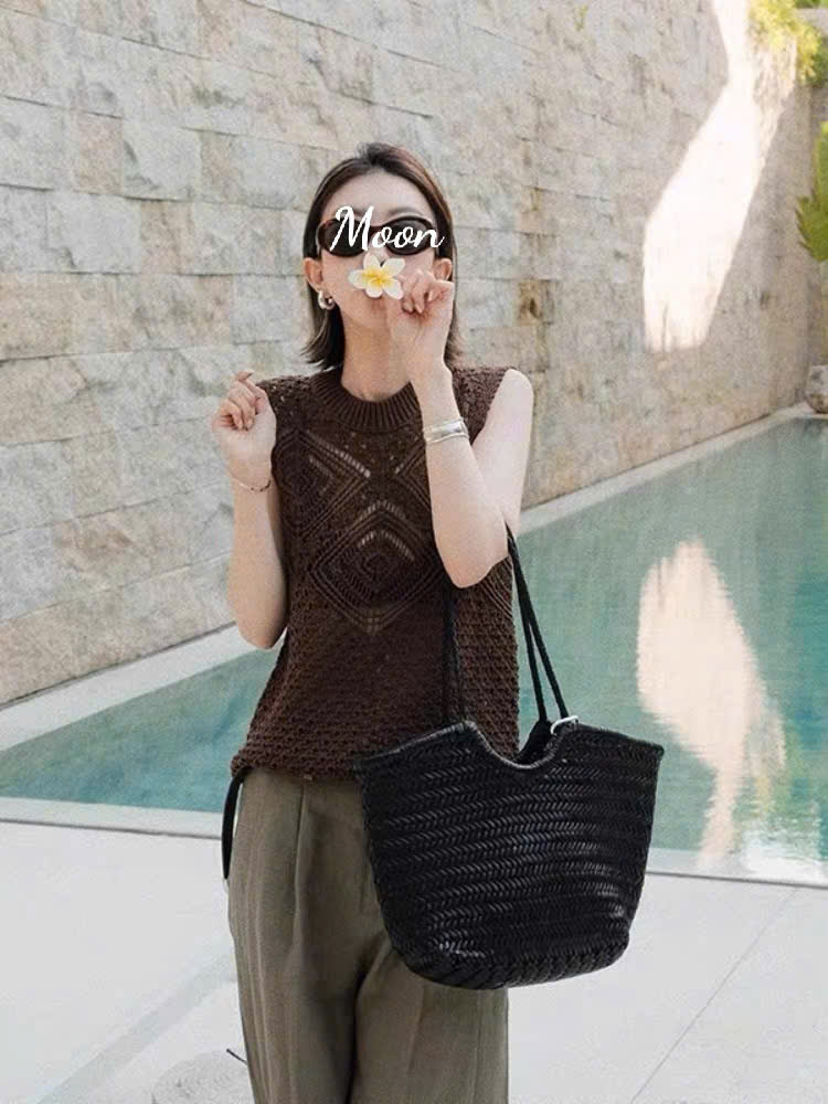 Áo Dệt Móc Sát Nách P Knitwear