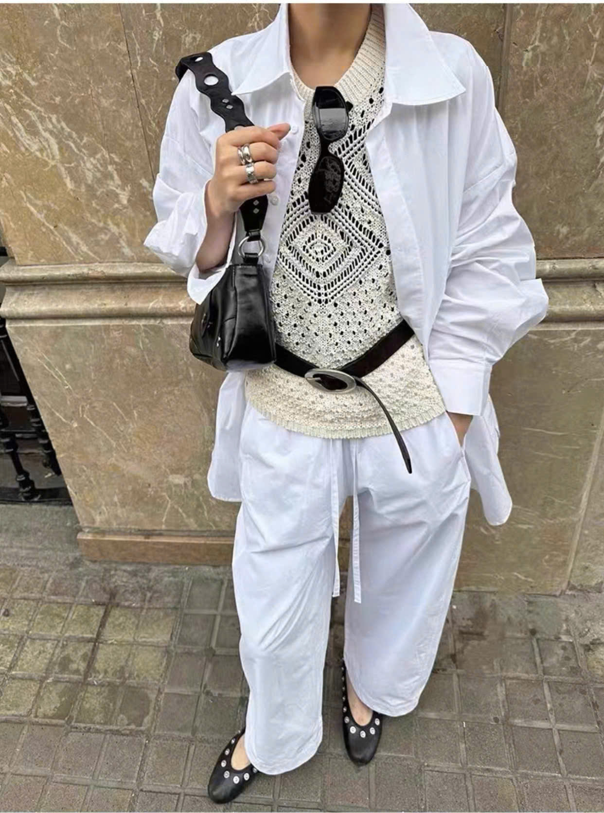 Áo Dệt Móc Sát Nách P Knitwear