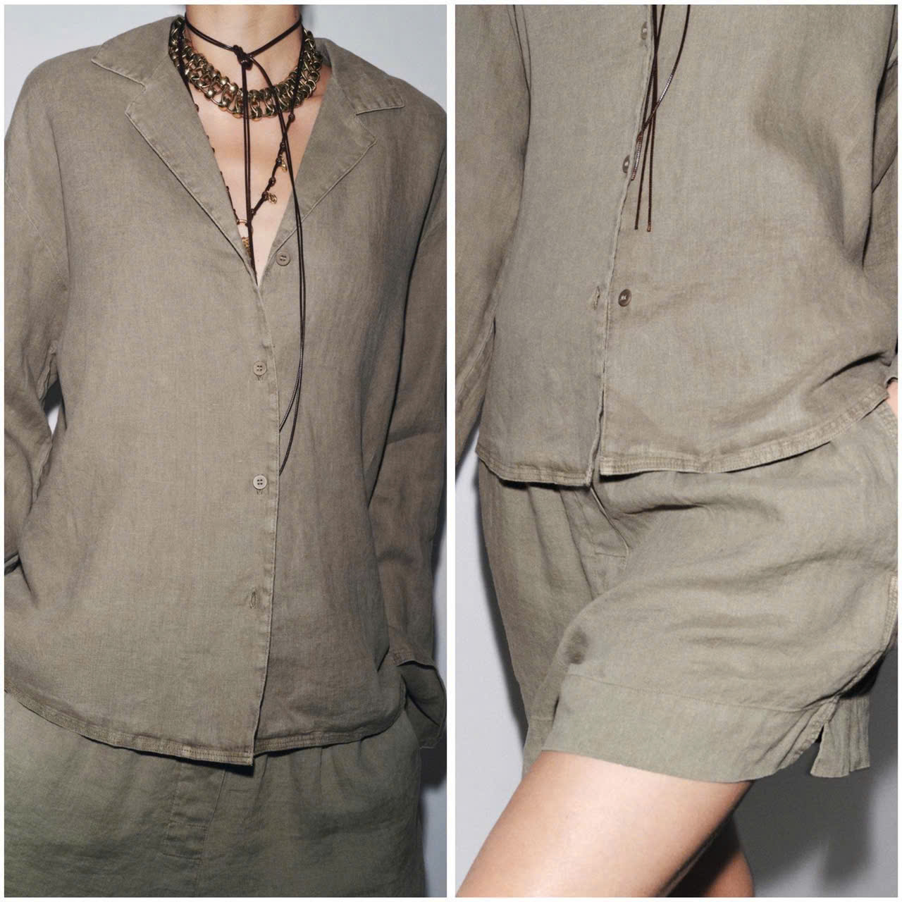 Quần Short Linen Zara
