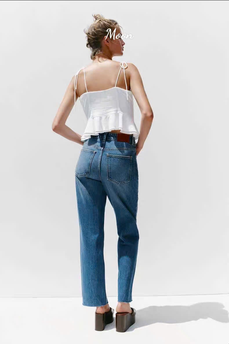 Quần Cắt Lai Ống Đứng Gap