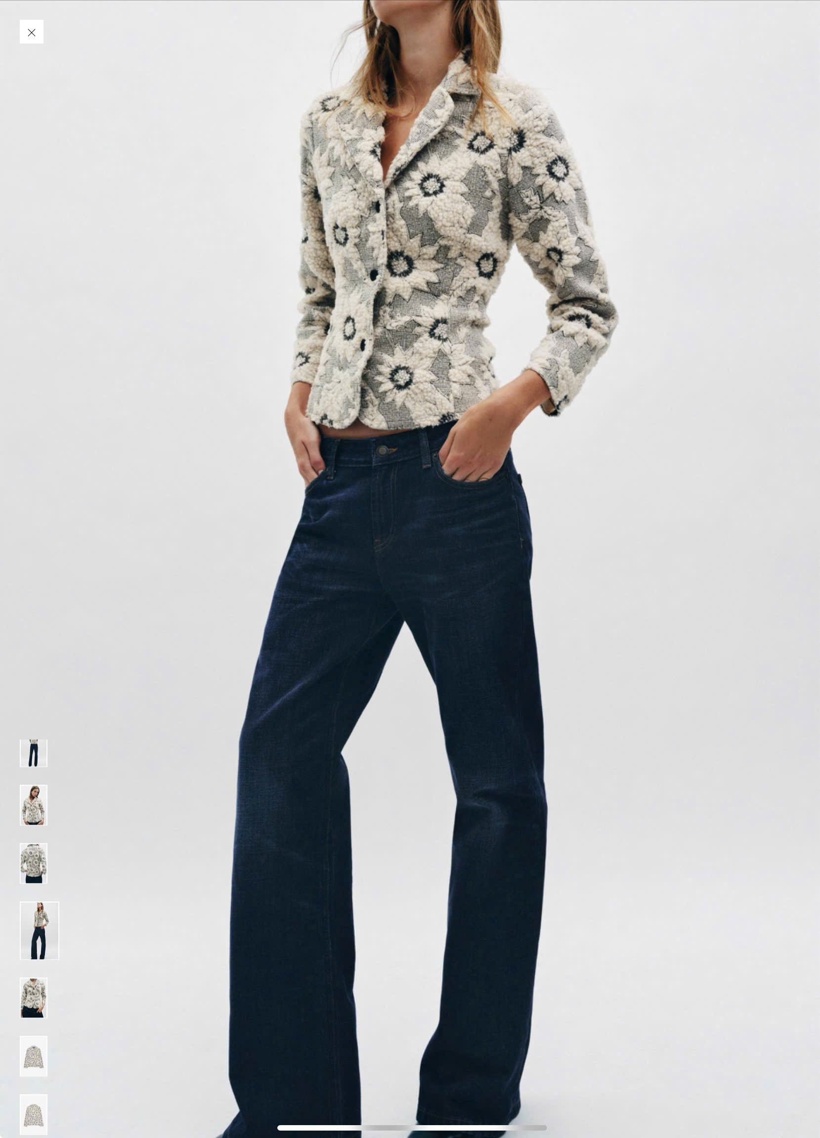 Áo Khoác Dạ Họa Tiết Hoa Zara