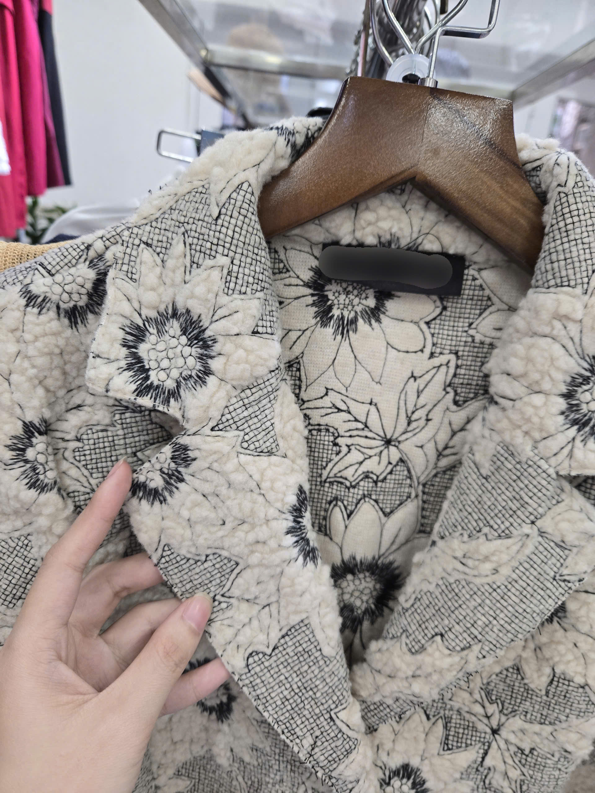 Áo Khoác Dạ Họa Tiết Hoa Zara