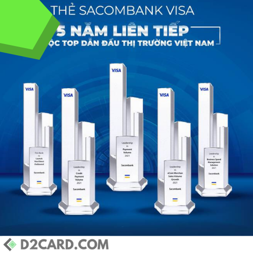 Thẻ Sacombank Visa 5 năm liên tiếp thuộc Top dẫn đầu thị trường Việt Nam