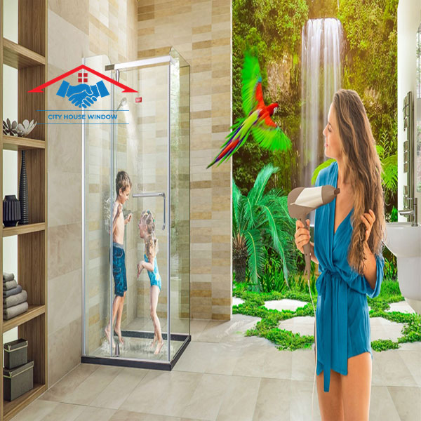 Cabin phòng tắm kính mở quay
