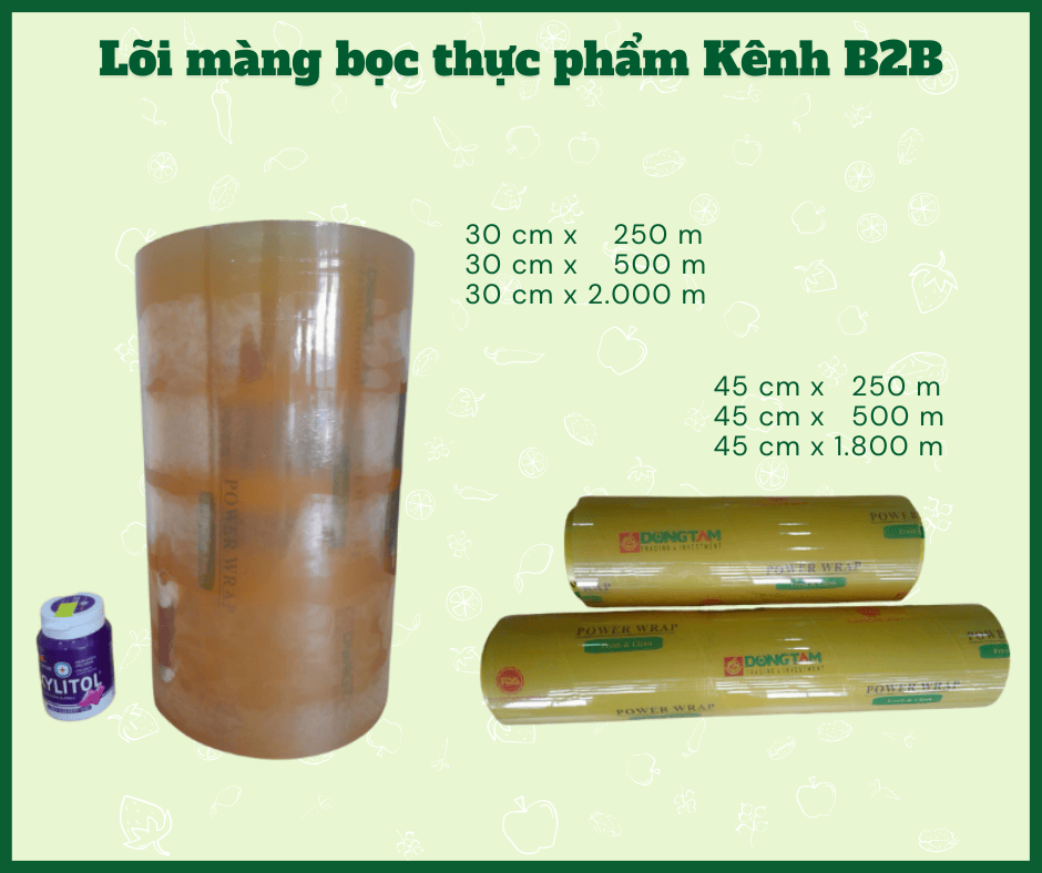 Lõi màng bọc thực phẩm dành cho Kênh B2B