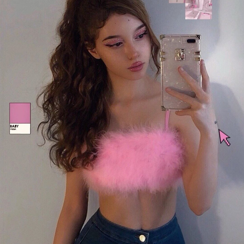 Áo Croptop lông trơn