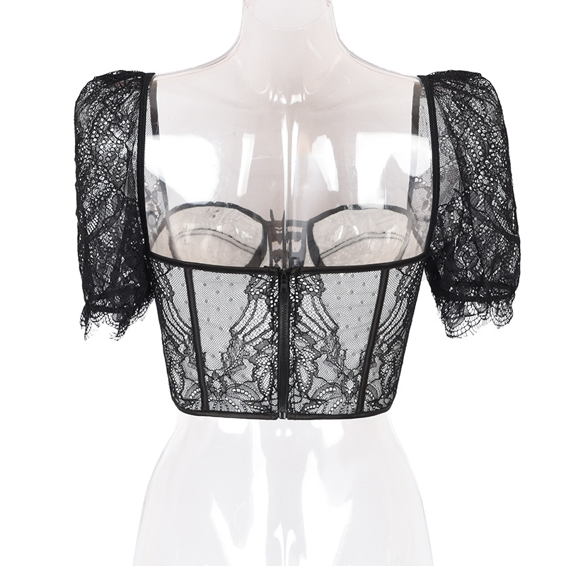 Áo Croptop ren tay lỡ