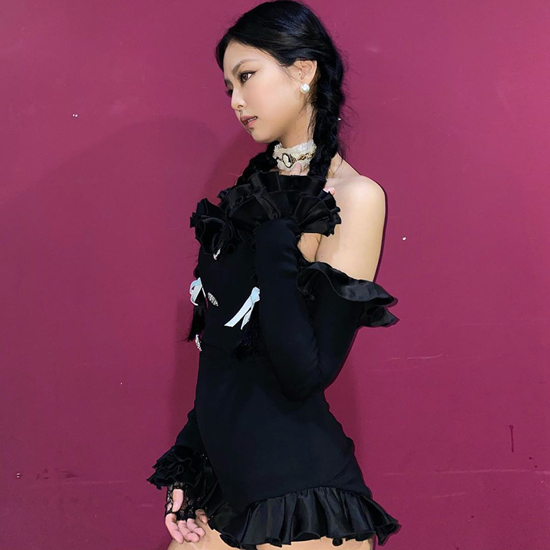 Váy jum tai dài khuy Jenny cao cấp