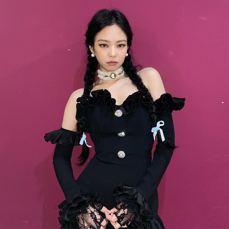Váy jum tai dài khuy Jenny cao cấp