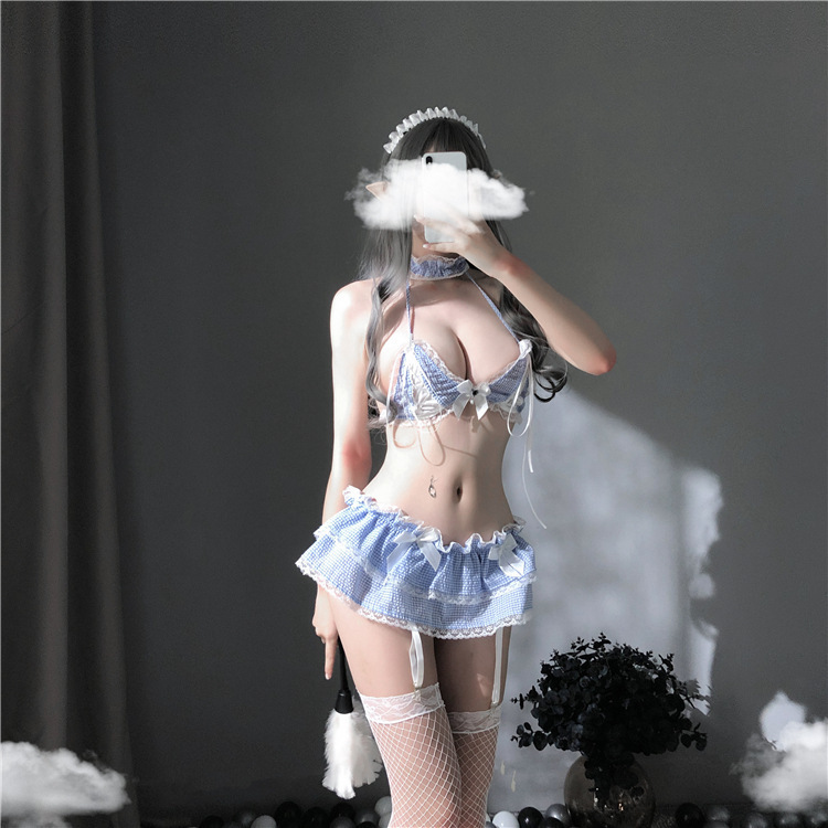 Đồ ngủ Cosplay 2 mảnh thủy thủ caro