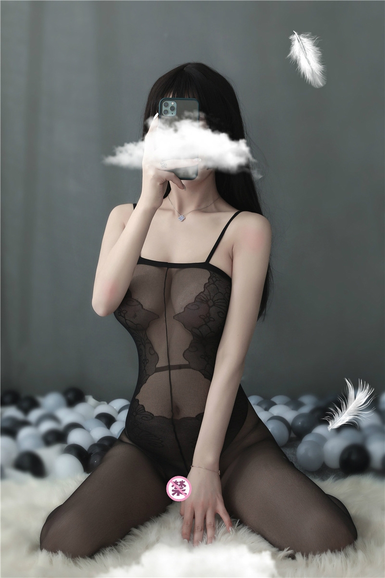 Đồ ngủ bó sát Bodystocking 2 dây quần dài