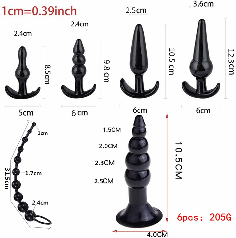 Bộ phích cắm hậu môn Anal Plug nhiều món màu đen