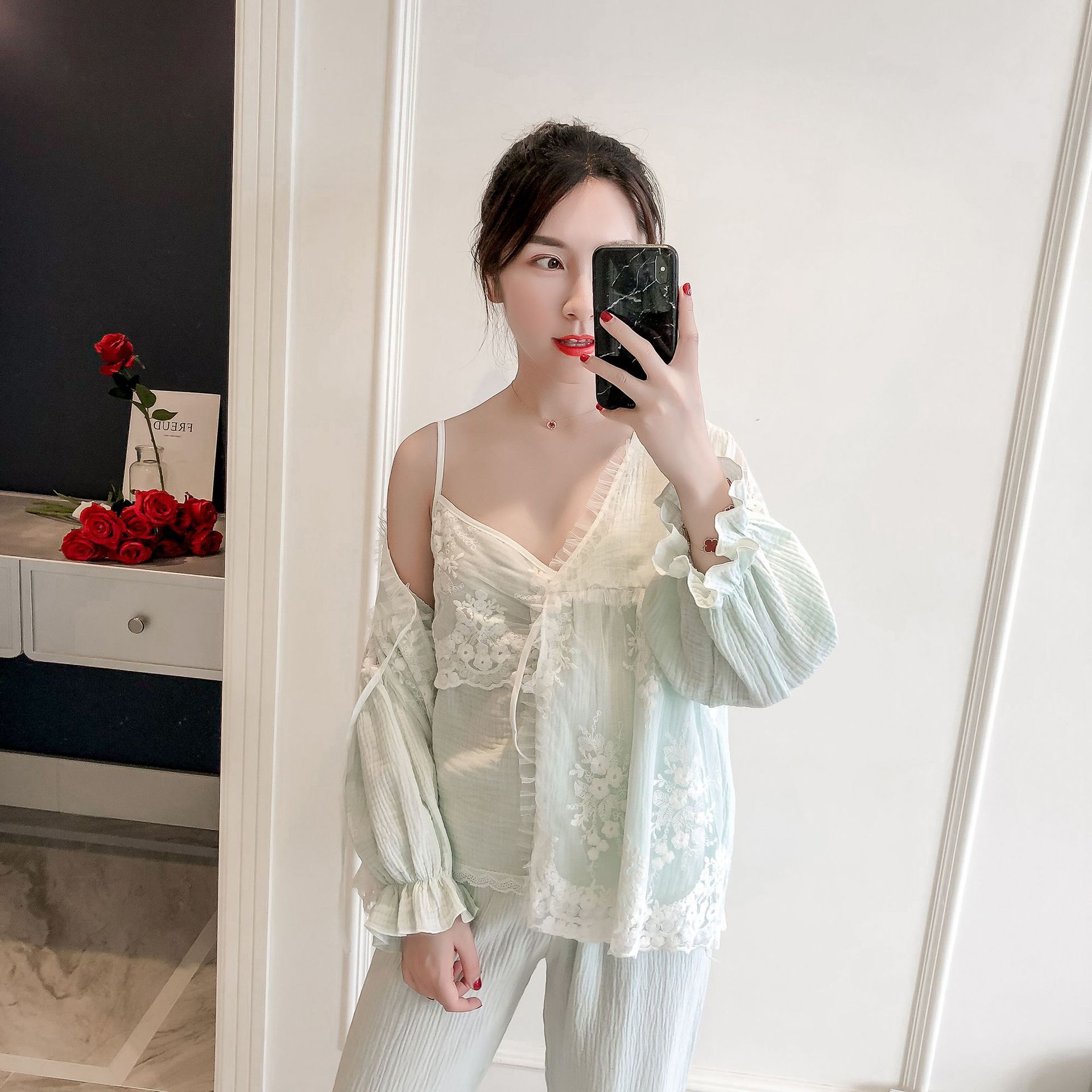 đồ mặc nhà hồng