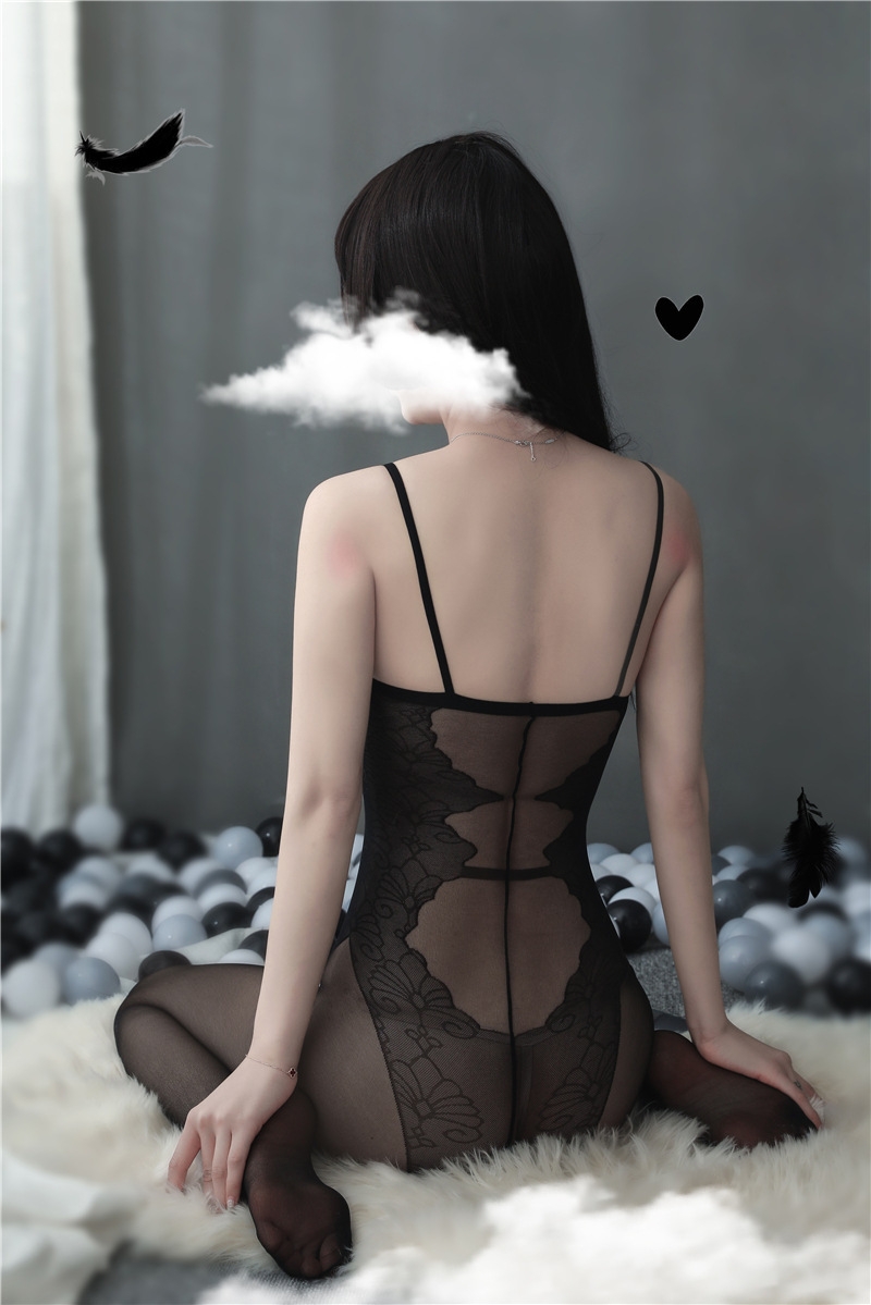 Đồ ngủ bó sát Bodystocking 2 dây quần dài