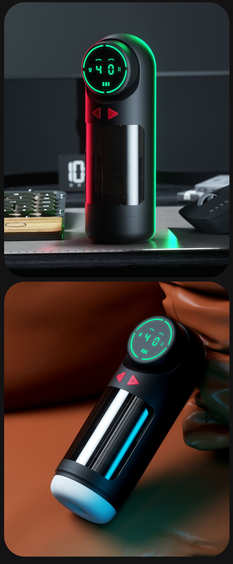 Âm đạo giả tự động GloryFox 4 chế độ rung thụt hút siêu mạnh siêu khủng