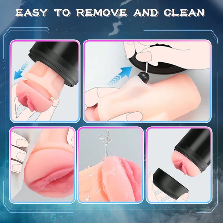 Âm đạo giả tự động GloryFox 4 chế độ rung thụt hút siêu mạnh siêu khủng