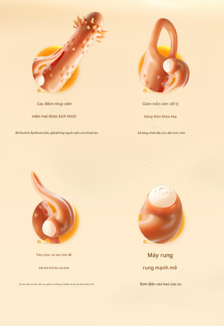 Bao cao su đôn dên Octopus Tentacle Penis Sleeve có xúc tu gai nổi tăng kích thích