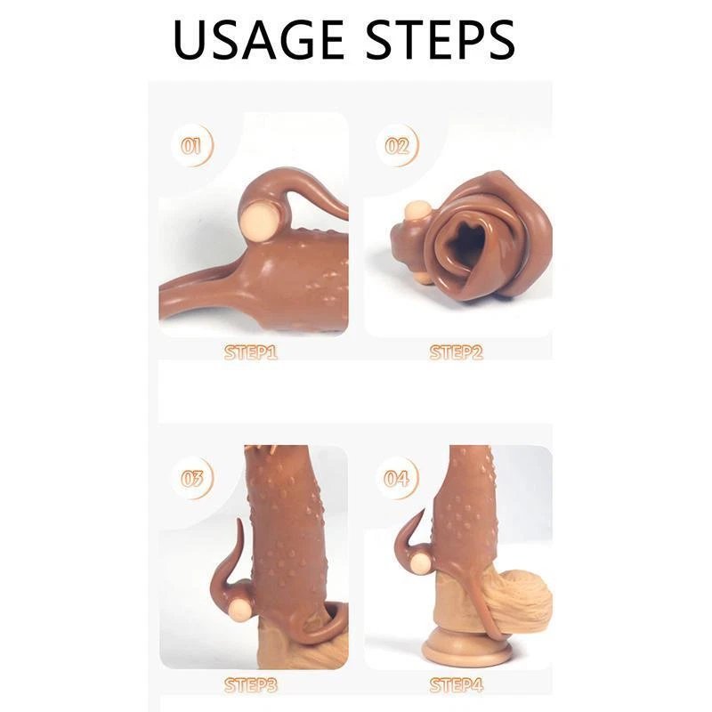 Bao cao su đôn dên Octopus Tentacle Penis Sleeve có xúc tu gai nổi tăng kích thích