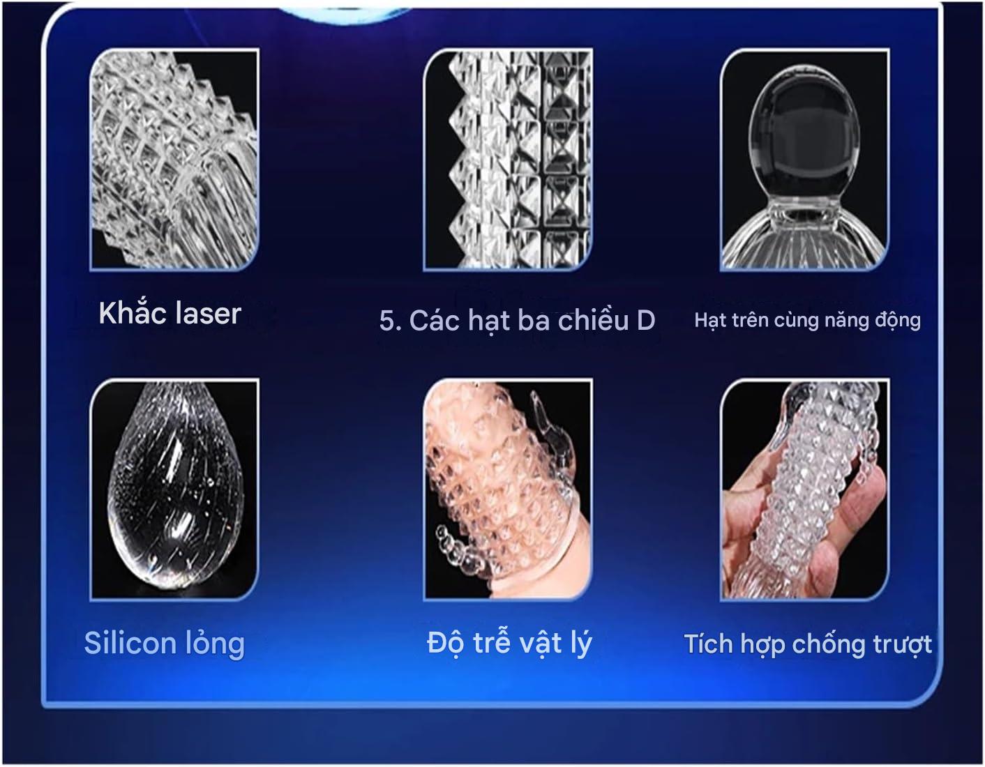 Bao Cao Su Gai Crystal 3 Trong 1 Tăng Cảm Giác Cho Cặp Đôi