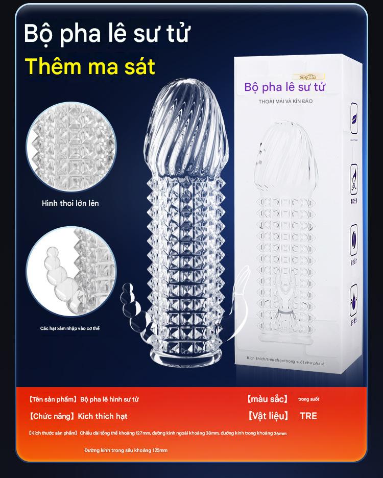 Bao cao su gai Crystal Silicon kích thích 3 trong 1
