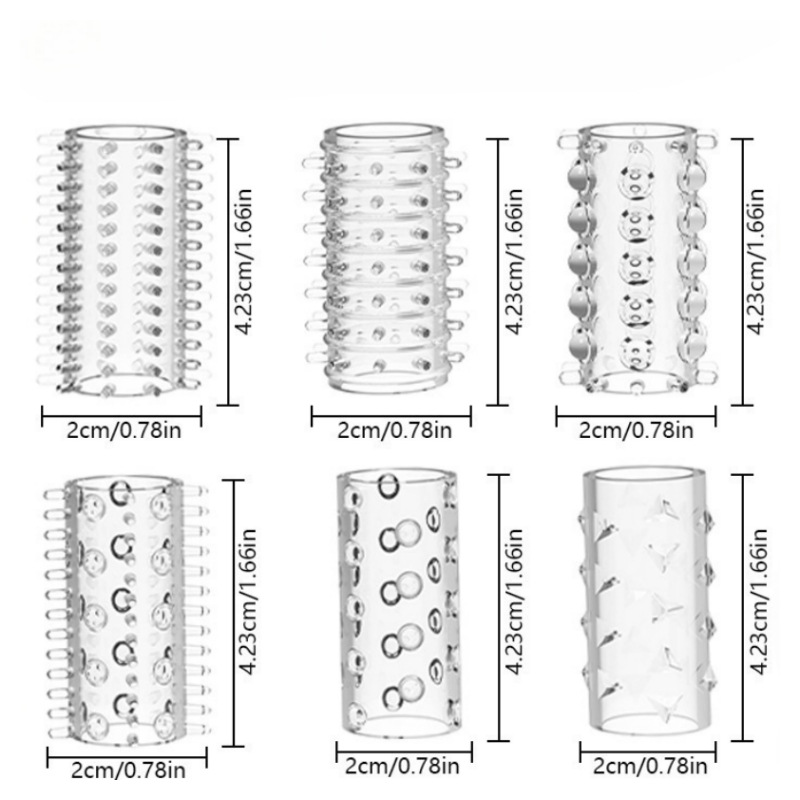 Bộ 6 bao đôn dương vật Silicone có gai gân núm tăng kích thước và khoái cảm