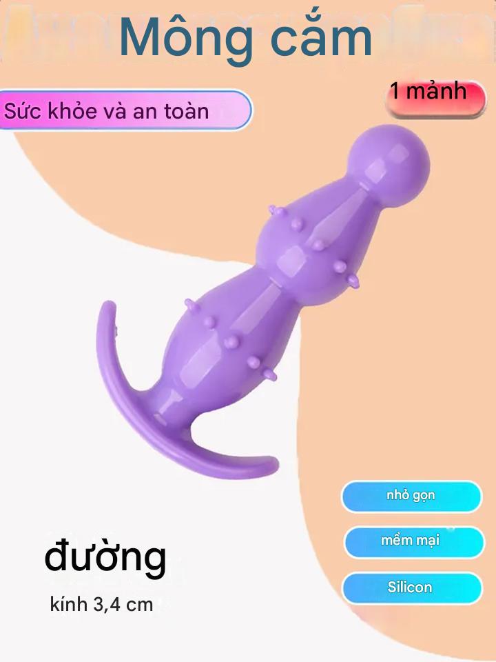 Butt Plug Silicon gai 3 tầng có đế mỏ neo