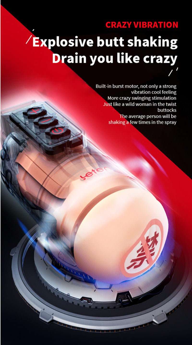 Cốc thủ dâm Leten Thunderstorm Grenade App rung cực mạnh hồng khít
