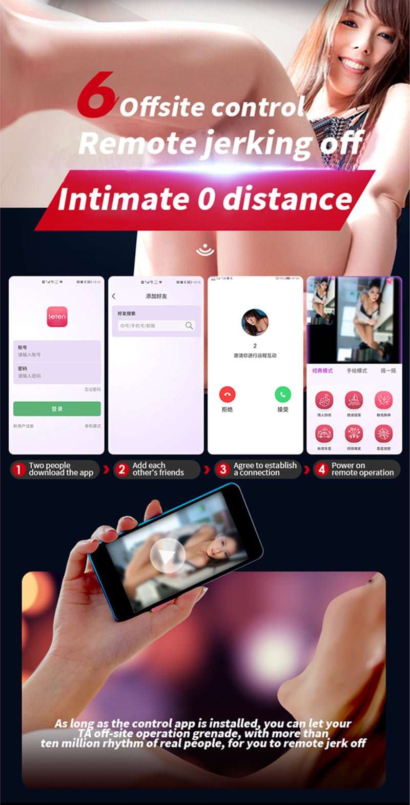Cốc thủ dâm Leten Thunderstorm Grenade App rung cực mạnh hồng khít
