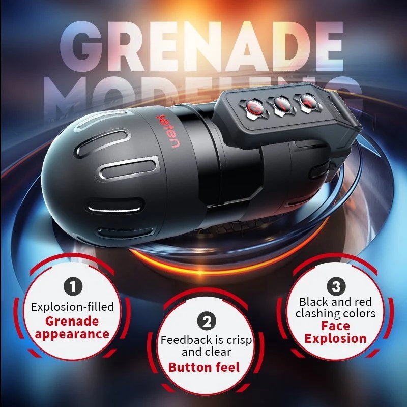 Cốc thủ dâm Leten Thunderstorm Grenade App rung cực mạnh hồng khít
