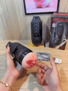 Cốc thủ dâm Leten Thunderstorm Grenade App rung cực mạnh hồng khít