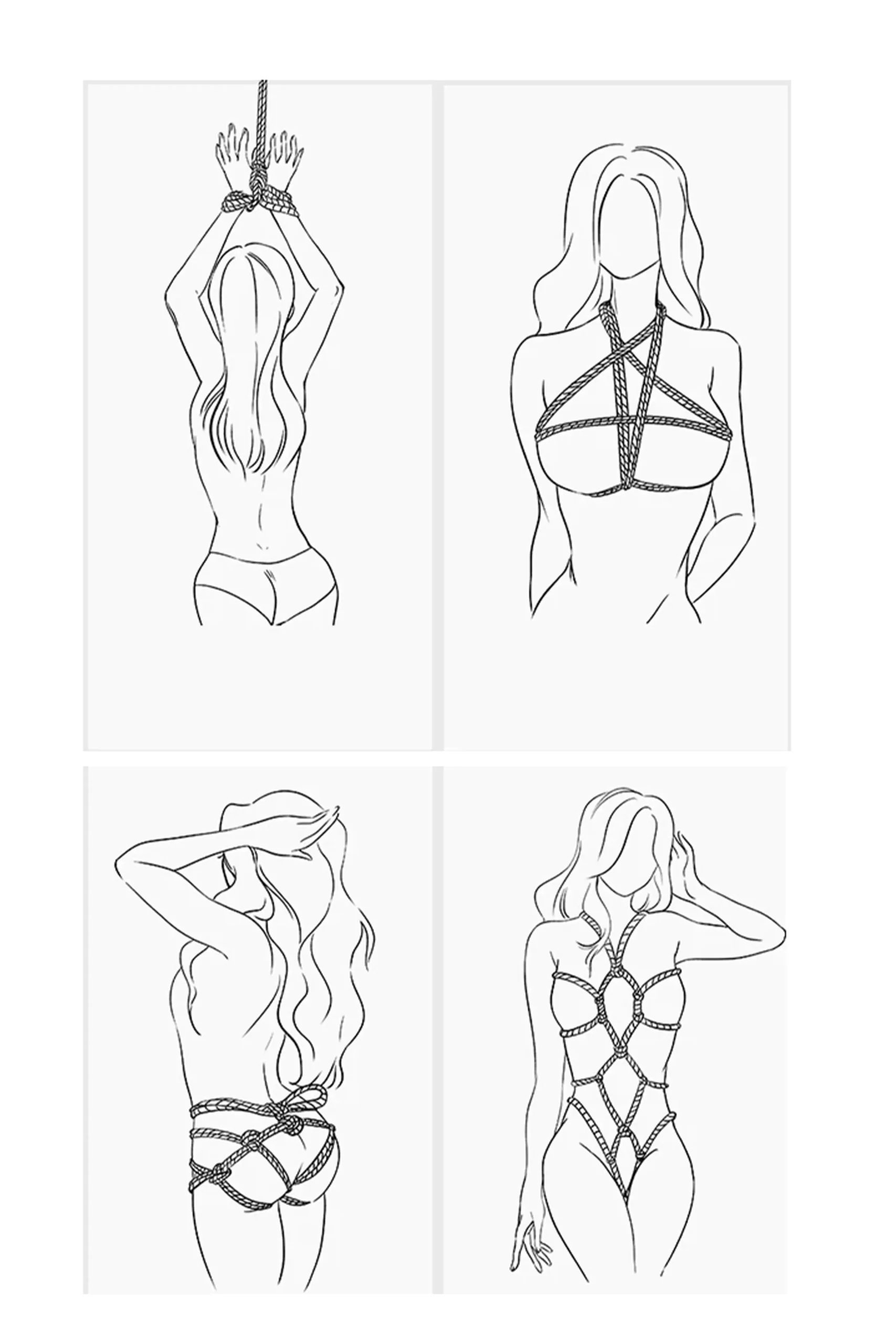 Dây Trói Bondage Shibari Cotton 10m Màu Đen - Dây Buộc Tình Dục Cao Cấp