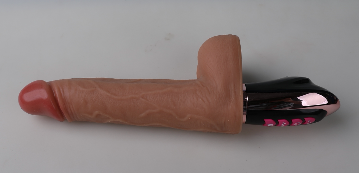 Dildo cầm tay rung thụt sưởi ấm mềm dẻo cỡ lớn