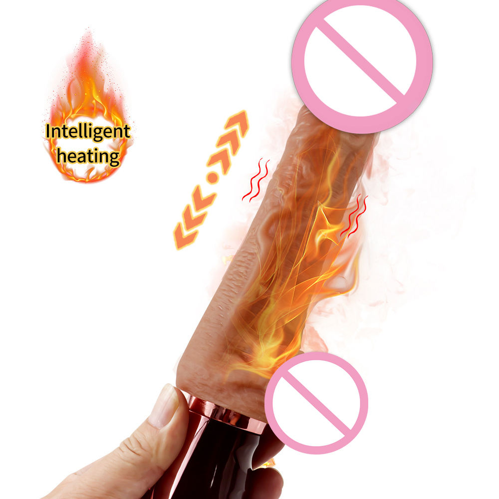 Dildo cầm tay rung thụt sưởi ấm mềm dẻo cỡ lớn