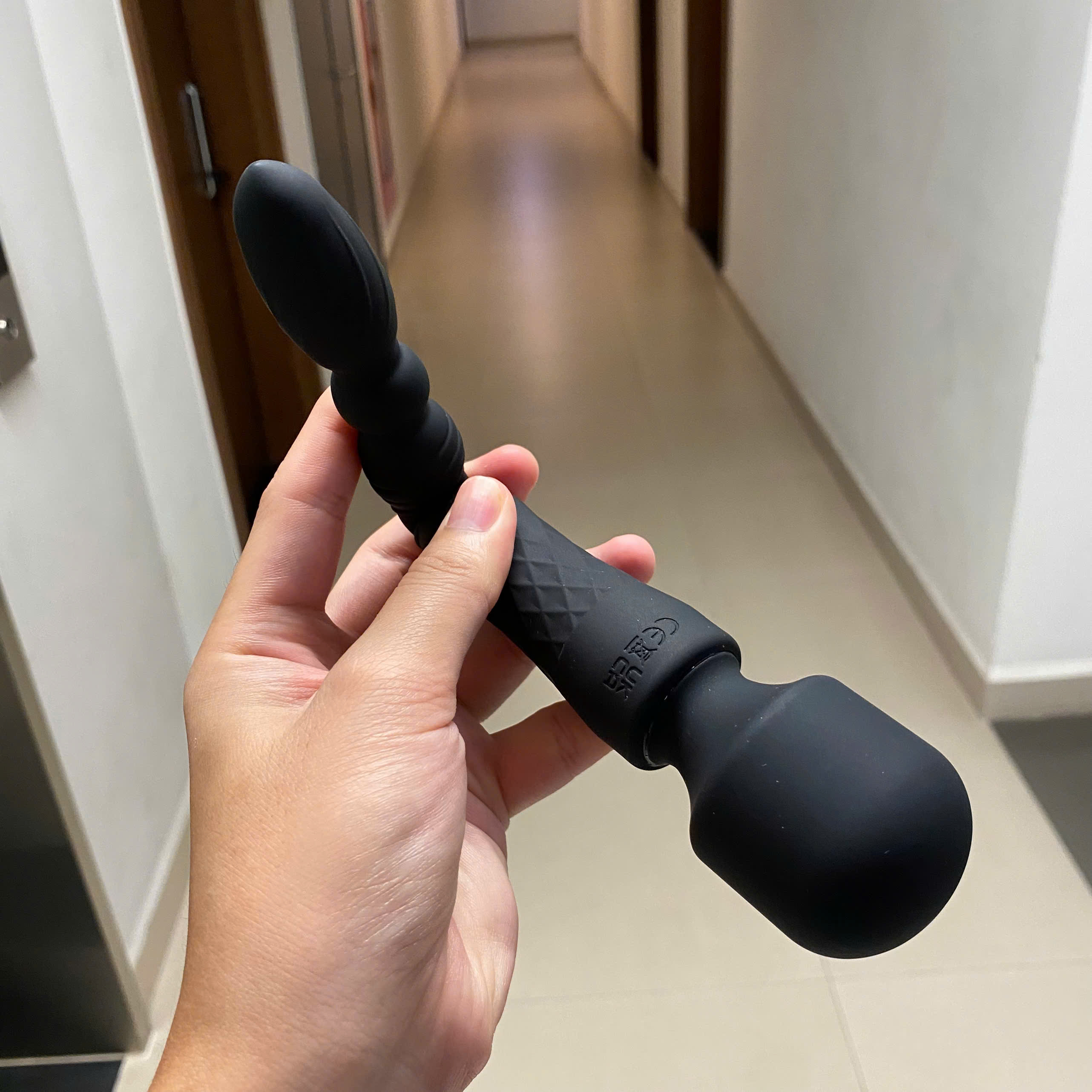 Dildo rung đôi silicone mềm nhiều chế độ rung hậu môn âm đạo