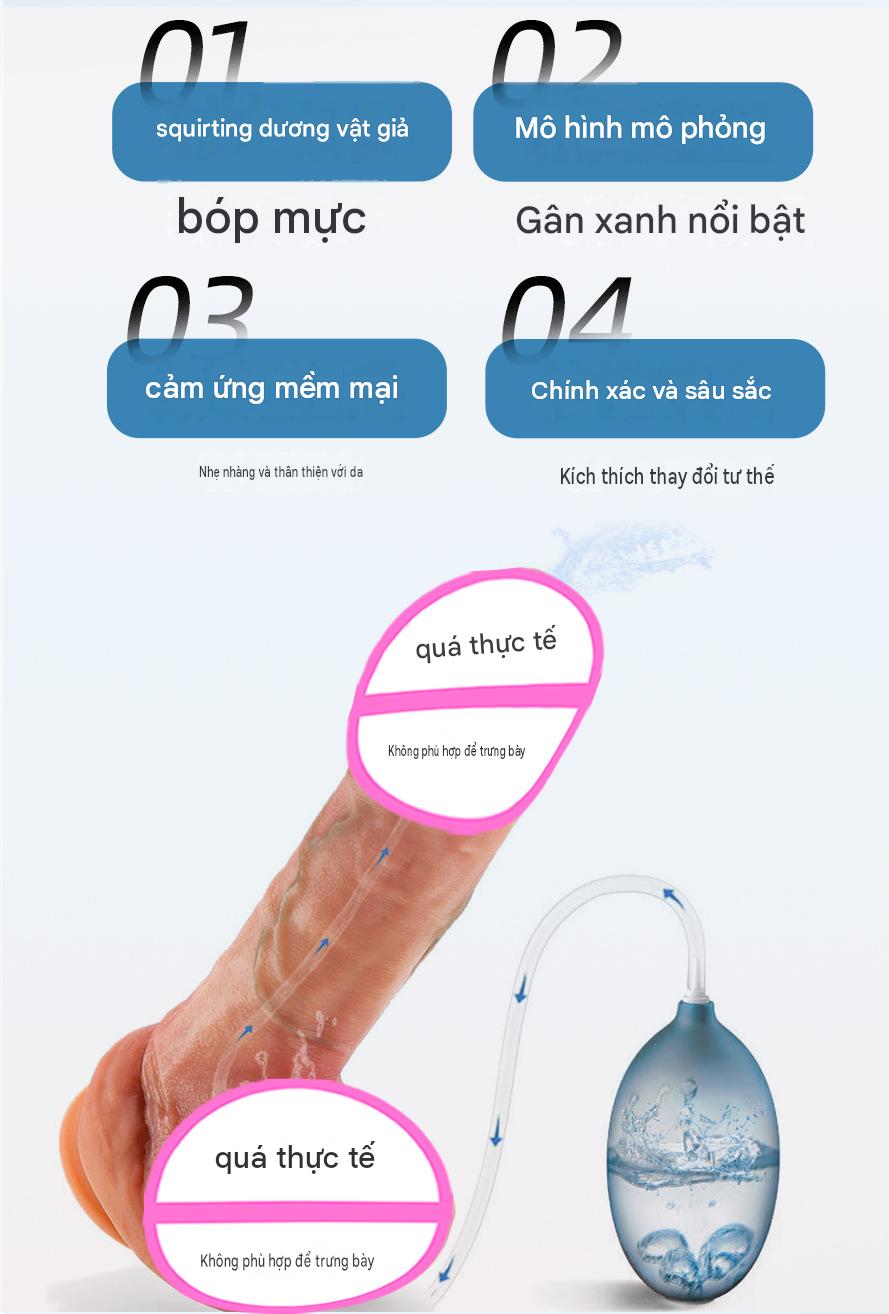 Dương vật giả bắn nước Sameyo Liquid Silicone Body-safe 8 inch