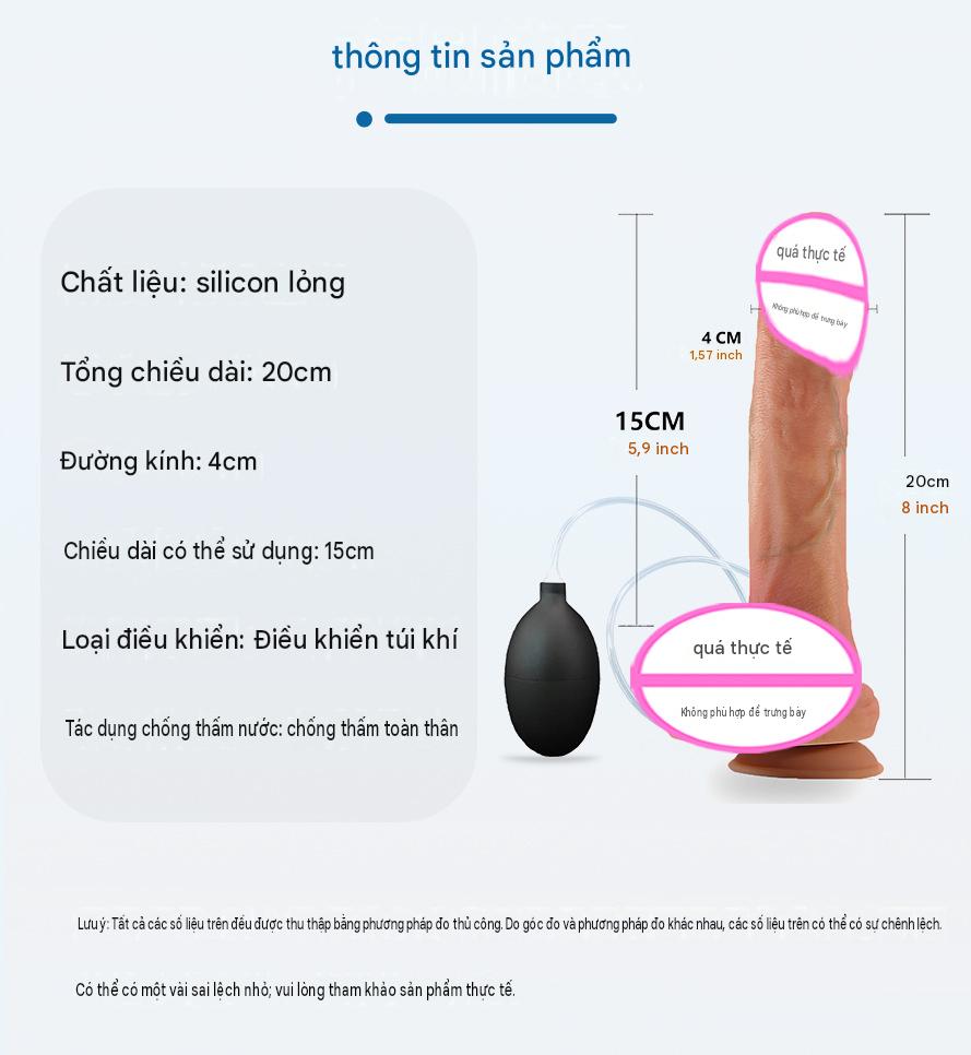 Dương vật giả bắn nước Sameyo Liquid Silicone Body-safe 8 inch