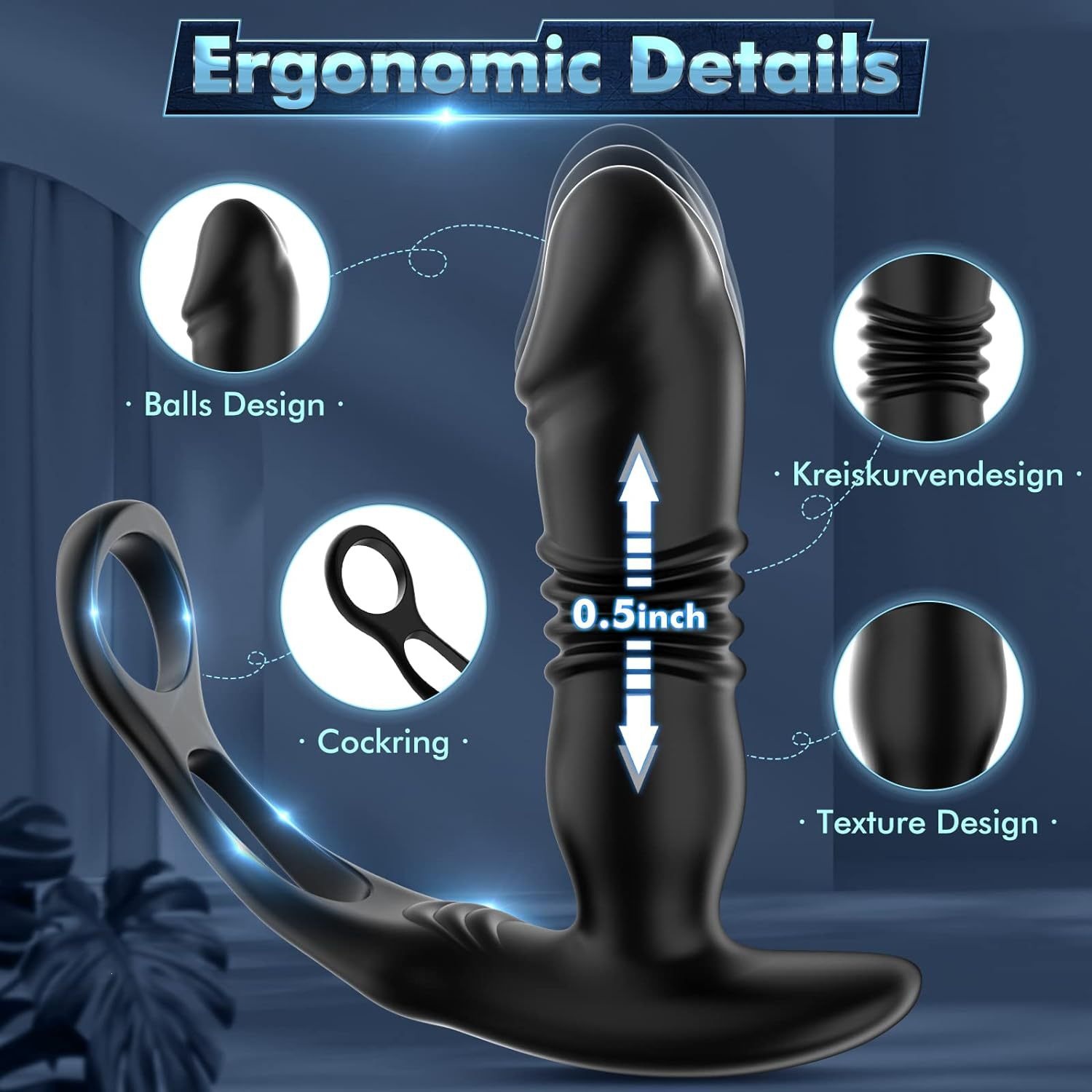 Máy Massage Tuyến Tiền Liệt Điều Khiển Qua App 3-in-1