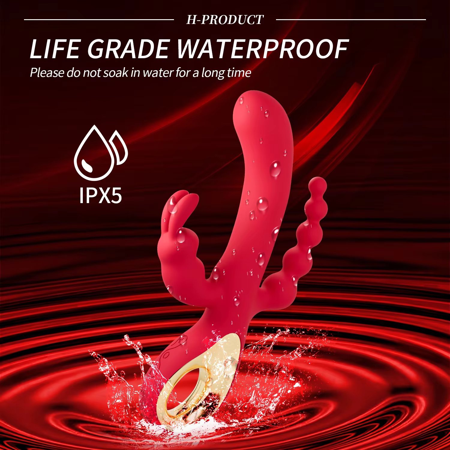 Máy rung 3 đầu điểm G âm đạo hậu môn silicon sạc pin