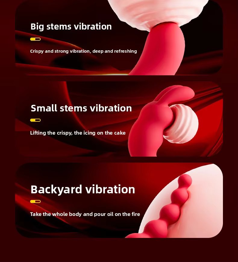 Máy rung 3 đầu điểm G âm đạo hậu môn silicon sạc pin