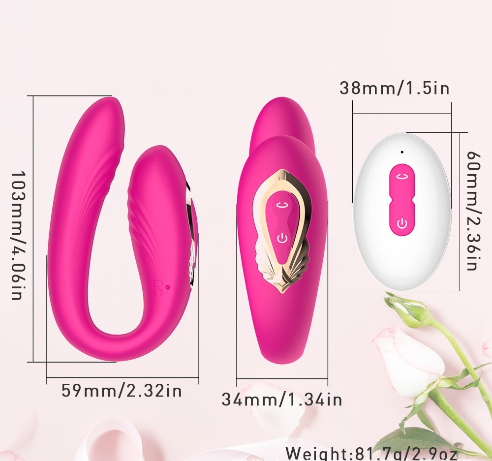 Máy rung ngoáy âm đạo 2 điểm điều khiển từ xa cao cấp