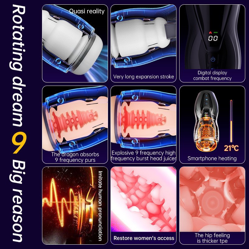 Máy thủ dâm Dream Aircraft Cup rung thụt tỏa nhiệt sưởi ấm rên la