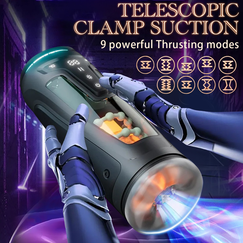 Máy thủ dâm nam siêu cấp rung rên thụt sưởi ấm màn hình LED JIUUY