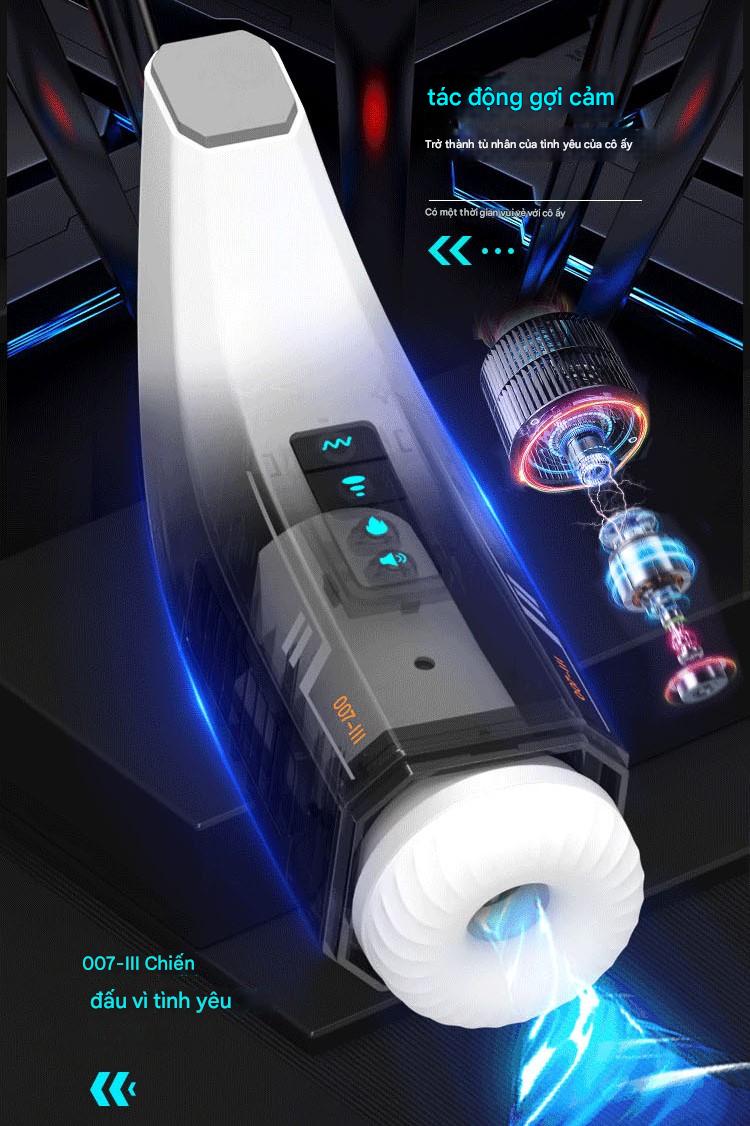 Máy thủ dâm tự động Hgod 007 III rung thụt co bóp sưởi ấm rên rỉ cao cấp