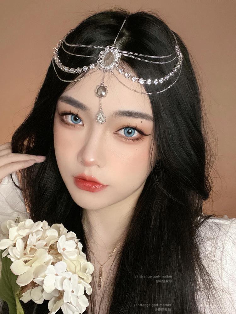 Băng đô công chúa 3 ngọc trang sức đeo đầu