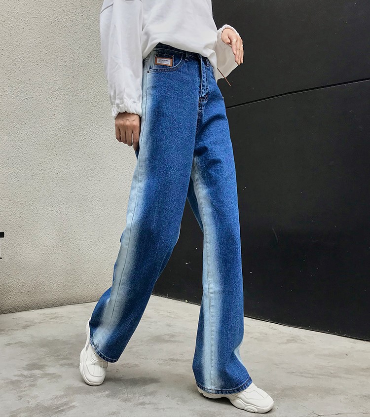 Quần bò jeans sọc trắng 2 bên